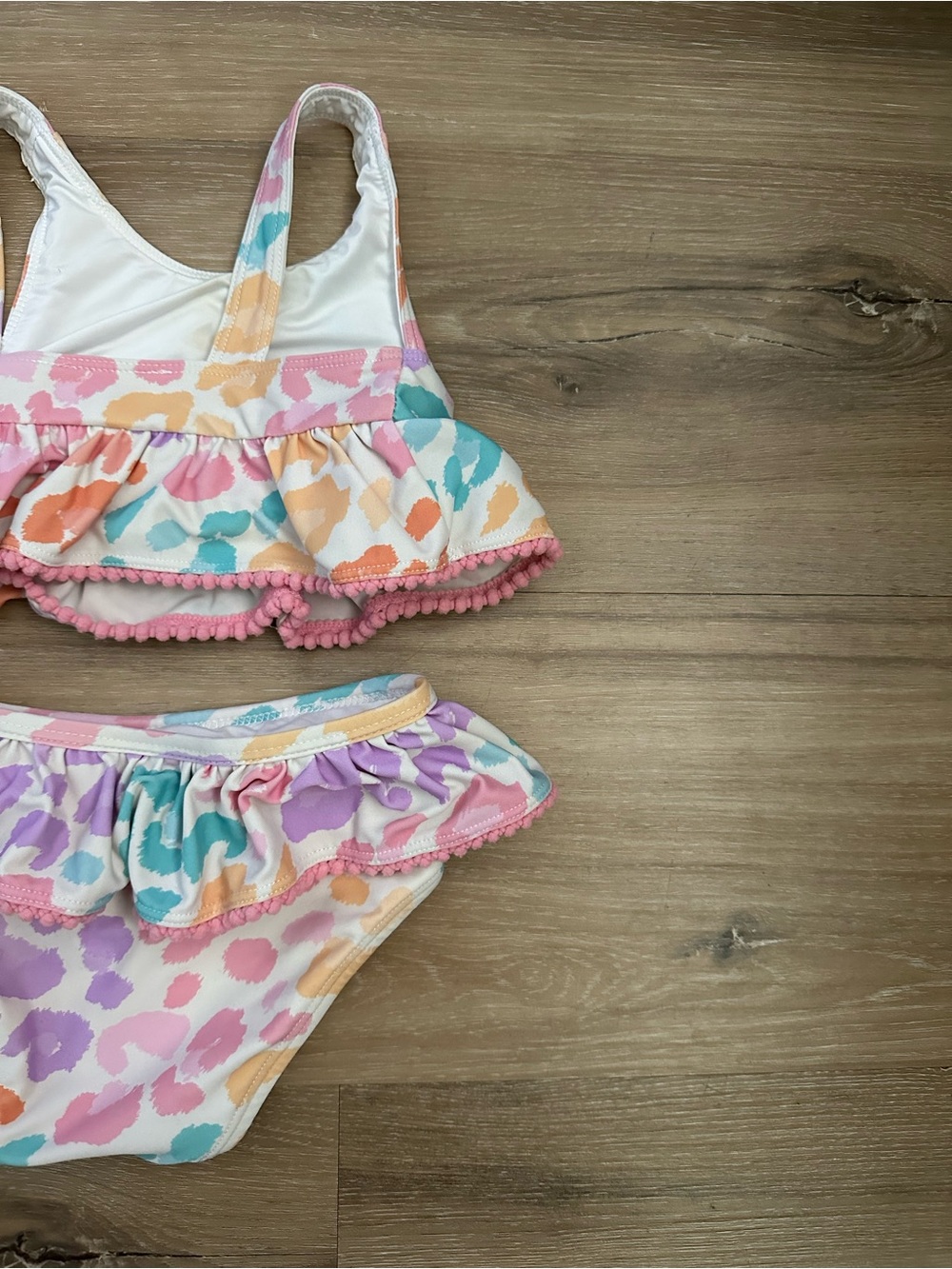 Posh Peanut Rainbow Leopard Cheetah Print Ruffle Bikini - Picture 4 of 5